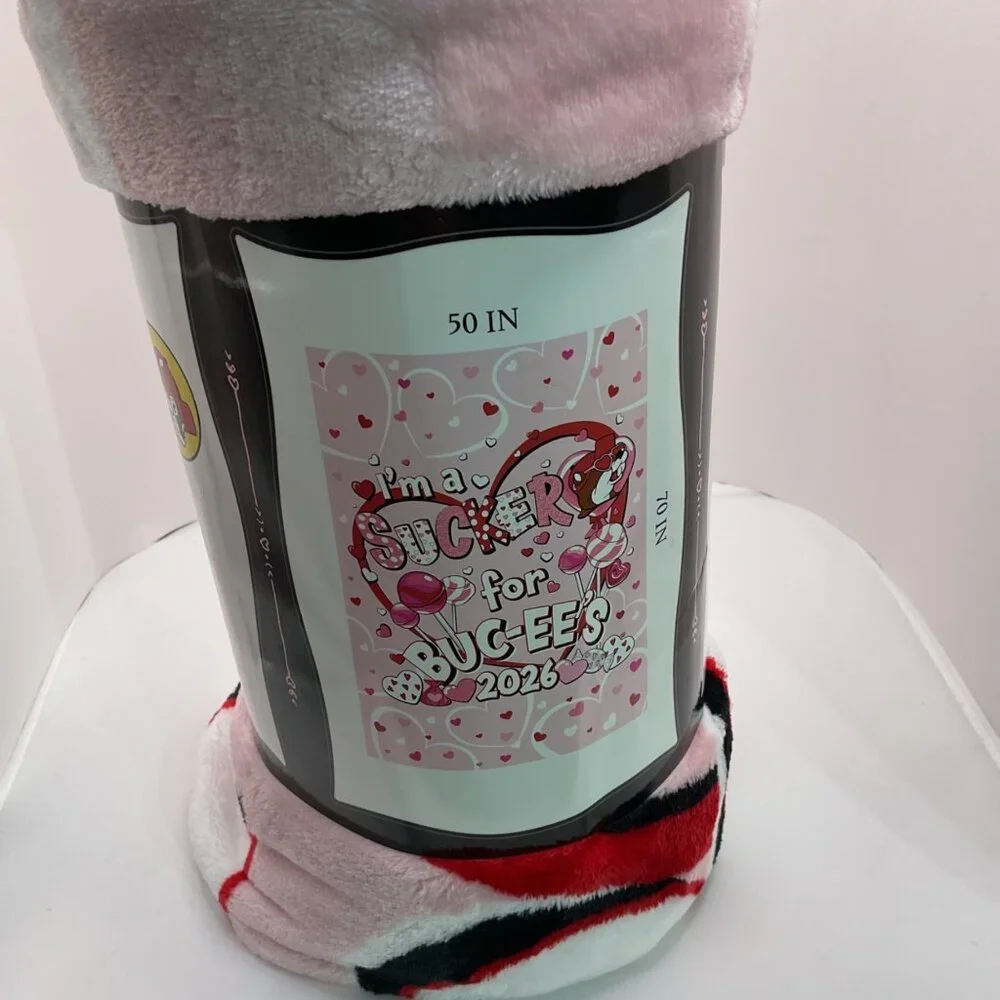 Buc-Ees Valentine 2026 Sucker Limited Edition Soft Throw Blanket 50x70 Inch